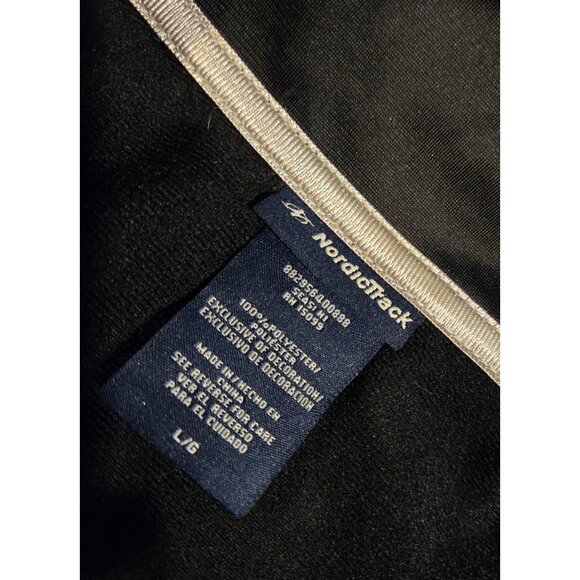 Nordictrack Gray Black Full Zip Track Jacket Size L Athletic Workout - Picture 10 of 14